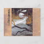 Bridge Over a Frozen Stream by Alexandra Cook Postcard