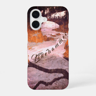 Bridge Over a Frozen Stream in Lillehammer, Norway iPhone 16 Case