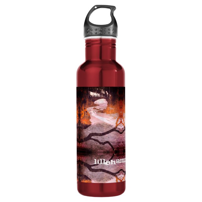 Bridge Over a Frozen Stream photo Stainless Steel Water Bottle (Front)