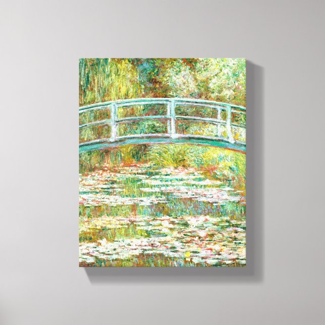 Bridge over a Pond of Water Lilies by Claude Monet Canvas Print (Front)
