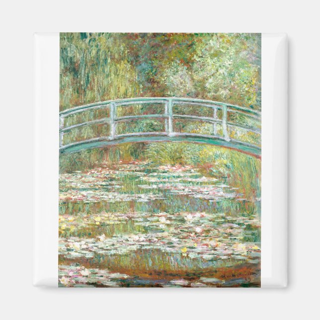 Bridge over a Pond of Water Lilies by Claude Monet Magnet (Front)