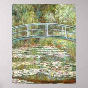 Bridge over a Pond of Water Lilies by Claude Monet Poster