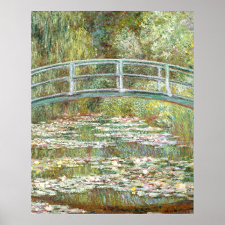 Bridge over a Pond of Water Lilies by Claude Monet Poster