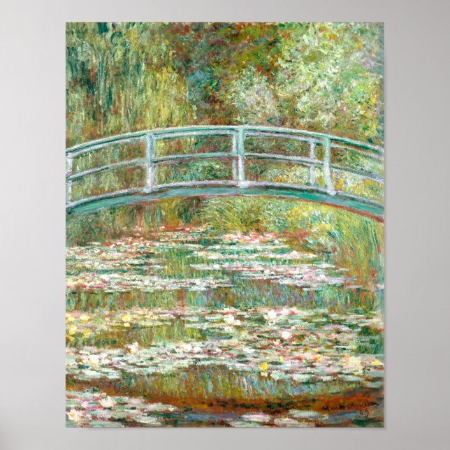 Bridge over a Pond of Water Lilies by Claude Monet Poster (Front)
