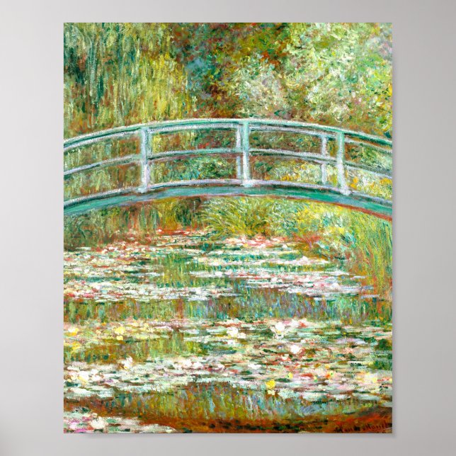 Bridge over a Pond of Water Lilies by Claude Monet Poster (Front)
