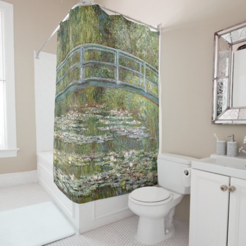 Bridge over a Pond of Water Lilies by Claude Monet Shower Curtain