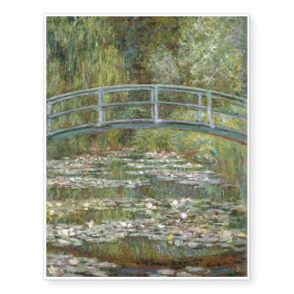 Bridge over a Pond of Water Lilies by Claude Monet Temporary Tattoos