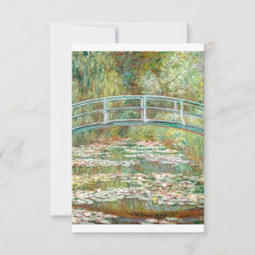 Bridge over a Pond of Water Lilies by Claude Monet Thank You Card
