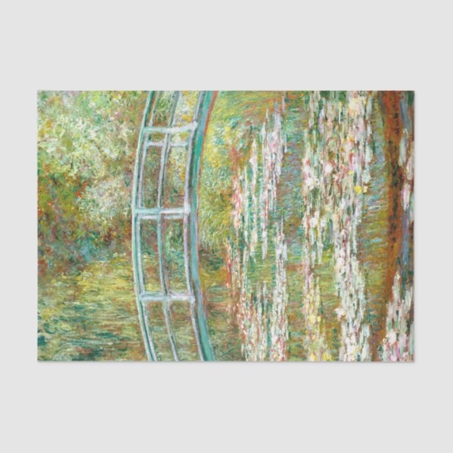 Bridge over a Pond of Water Lilies by Claude Monet Tissue Paper (Front)