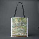 Bridge over a Pond of Water Lilies by Claude Monet Tote Bag<br><div class="desc">Oscar-Claude Monet (UK: /ˈmɒneɪ/, US: /moʊˈneɪ, məˈ-/, French: [klod mɔnɛ]; 14 November 1840 – 5 December 1926) was a French painter and founder of impressionist painting who is seen as a key precursor to modernism, especially in his attempts to paint nature as he perceived it.[1] During his long career, he...</div>