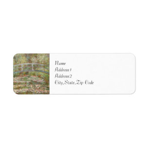 Bridge Over a Pond of Water Lilies by Monet Label