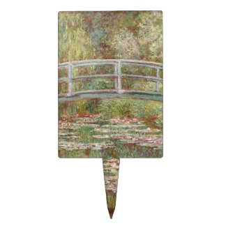 Bridge Over a Pond of Water Lilies Cake Topper