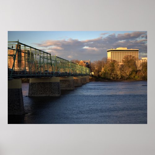 Bridge over Delaware River Poster