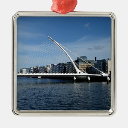 Bridge Over Dublin Ireland River Pendant Metal Ornament