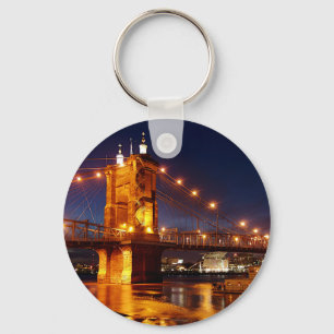 Bridge over Ohio River in Cincinnati Ohio Keychain