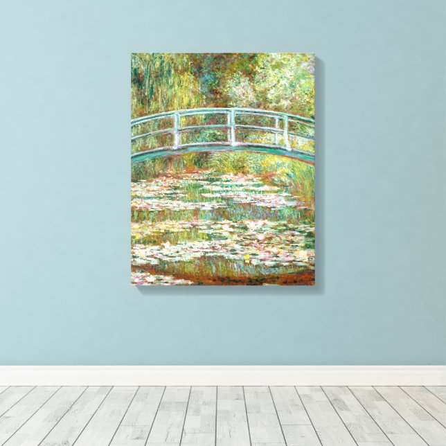 Bridge over Pond of Water Lilies | Claude Monet |  Canvas Print (Insitu(Wood Floor))