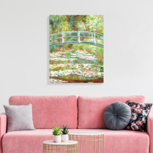 Bridge over Pond of Water Lilies Claude Monet Canvas Print