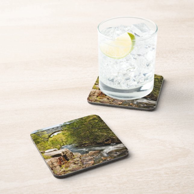 Bridge Over River Beverage Coaster (Right Side)