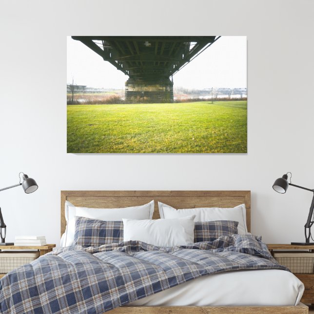 Bridge Over Scioto River Canvas Print (Insitu(Bedroom))