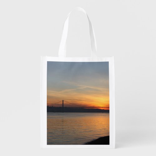 Bridge over the River Tagus at Sunset Grocery Bag