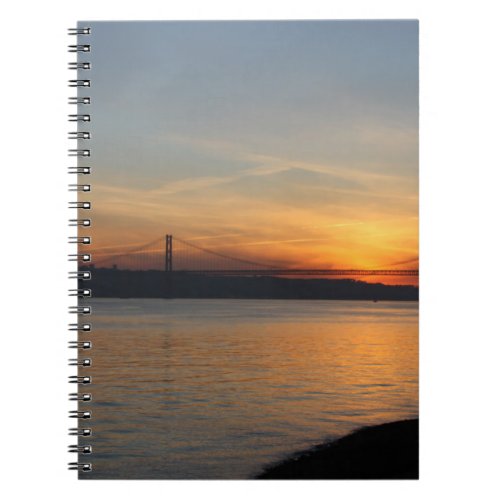 Bridge over the River Tagus at Sunset Notebook