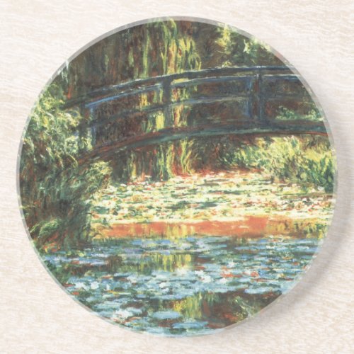 Bridge Over the Waterlily Pond by Claude Monet Drink Coaster