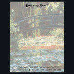 Bridge Over the Waterlily Pond by Claude Monet Letterhead<br><div class="desc">The Bridge Over The Water Lily Pond (1900) by Claude Monet is a vintage impressionism fine art floral nature painting. It is part of a series of Japanese footbridge paintings that Monet painted in his spring flower gardens in Giverny, France. About the artist: Claude Monet (1840-1926) was a founder of...</div>