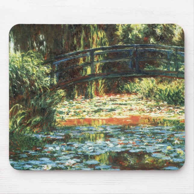 Bridge Over the Waterlily Pond by Claude Monet Mouse Pad (Front)