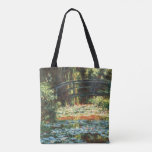 Bridge Over the Waterlily Pond by Claude Monet Tote Bag<br><div class="desc">The Bridge Over The Water Lily Pond (1900) by Claude Monet is a vintage impressionism fine art floral nature painting. It is part of a series of Japanese footbridge paintings that Monet painted in his spring flower gardens in Giverny, France. About the artist: Claude Monet (1840-1926) was a founder of...</div>