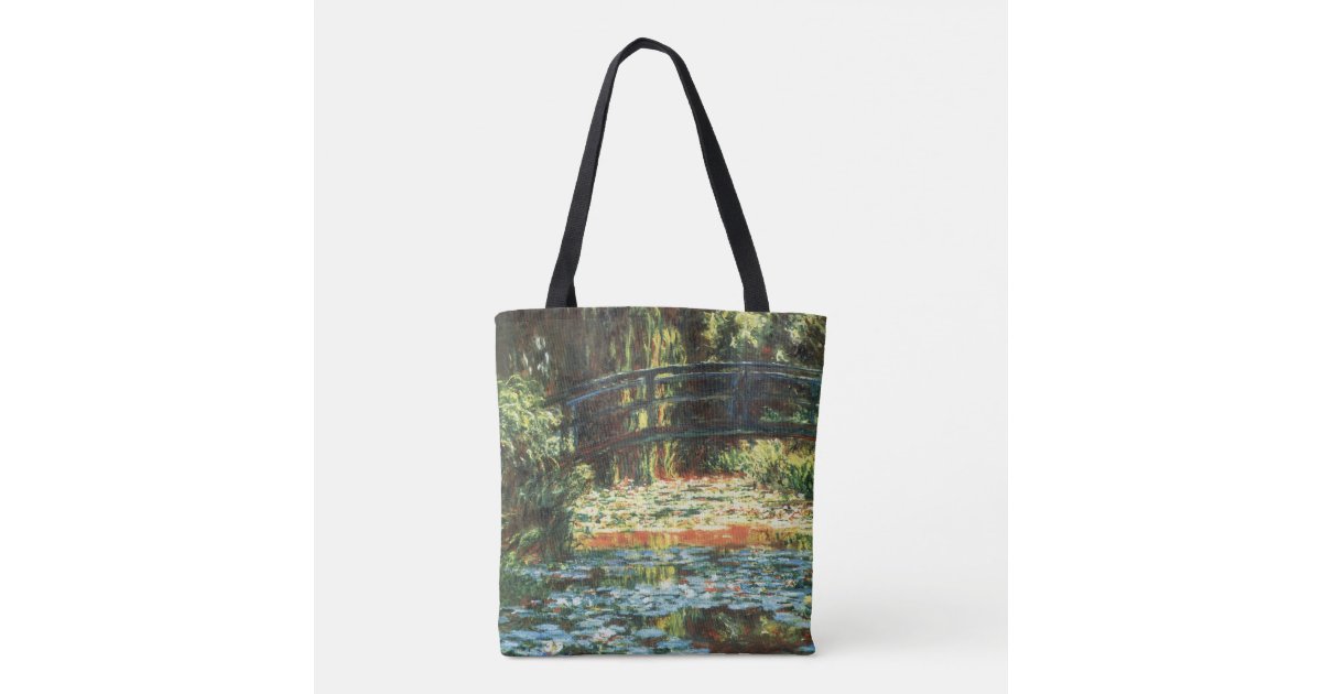 Claude Monet, Bridge Over Waterlily Pond Tote Bag