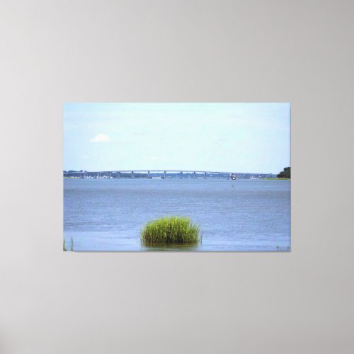 Bridge Over Tranquil River Canvas Print
