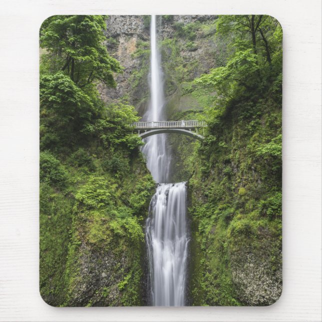 Bridge over Waterfall Stunning Scenic View Mouse Pad (Front)