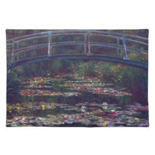Bridge Over Waterlily Pond by Claude Monet Cloth Placemat