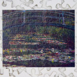 Bridge Over Waterlily Pond by Claude Monet Jigsaw Puzzle<br><div class="desc">Bridge Over Waterlily Pond by Claude Monet is a vintage impressionism fine art nature painting featuring a footbridge crossing over waterlily flowers in a pond in Monet's garden at his home in Giverny, France. Beautiful flowers are floating in the water and weeping willow trees are in the background. Claude Monet...</div>