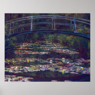 Bridge Over Waterlily Pond by Claude Monet Poster