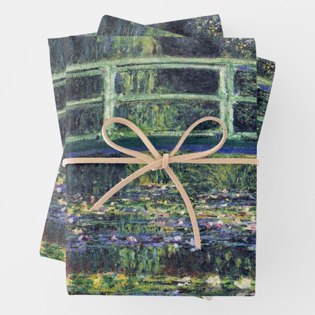 Bridge Over Waterlily Pond by Claude Monet Wrapping Paper Sheets (In situ)