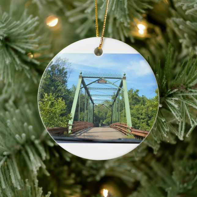 Bridge Photo Ceramic Ornament (Tree)