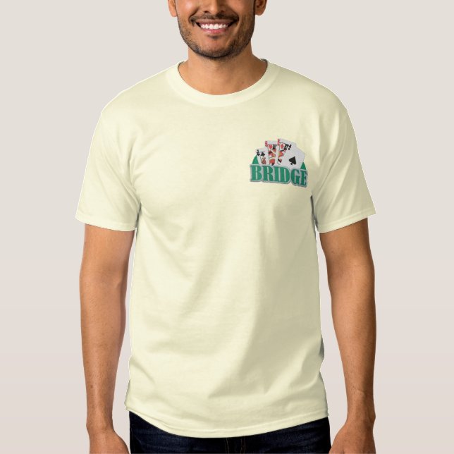 Bridge Player Embroidered T-Shirt (Front)