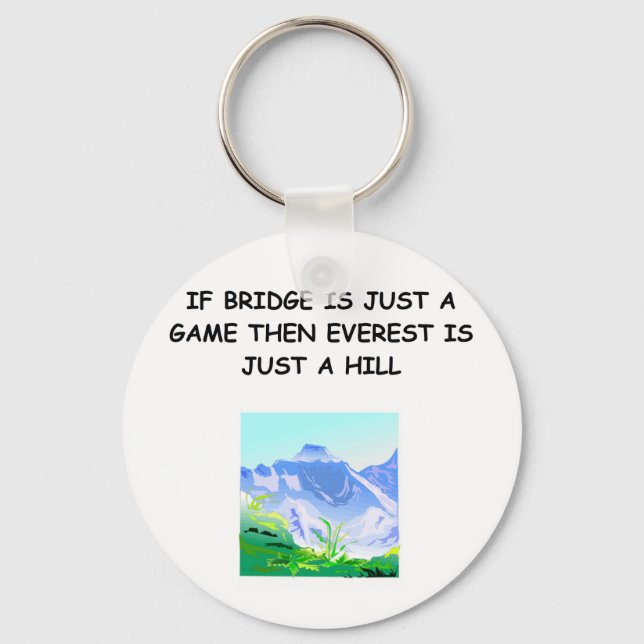 bridge player gifts t-shirts keychain (Front)
