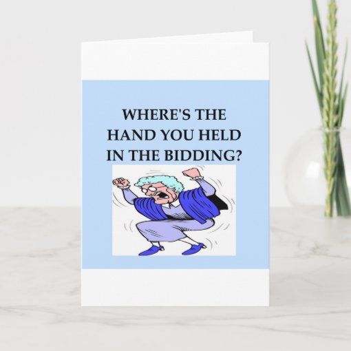 bridge player joke card Zazzle