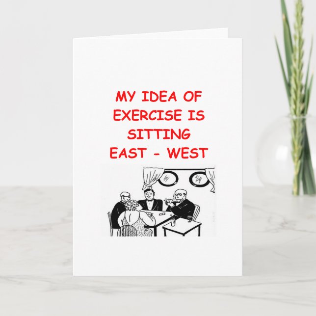 BRIDGE player joke Card (Front)