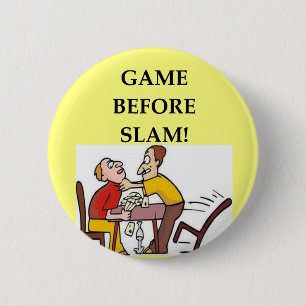 bridge player joke pinback button