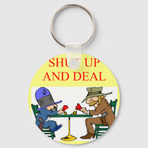 bridge poker card player game design keychain
