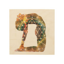 Bridge Pose Wood Wall Art