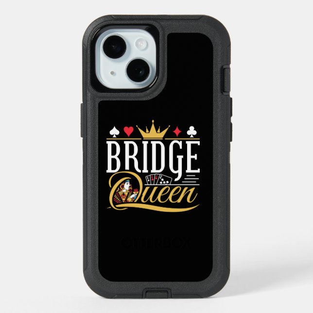 Bridge Queen Card Game Women iPhone 15 Case (Back)