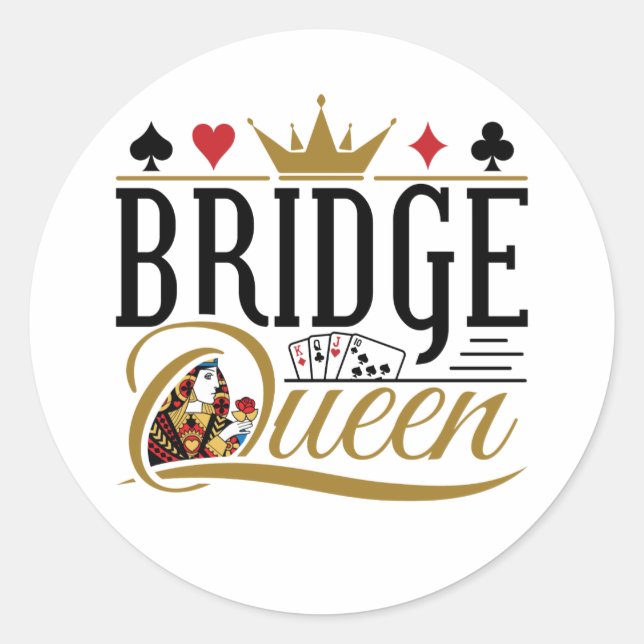 Bridge Queen Classic Round Sticker (Front)