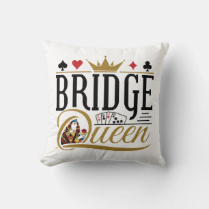 Bridge Queen Throw Pillow