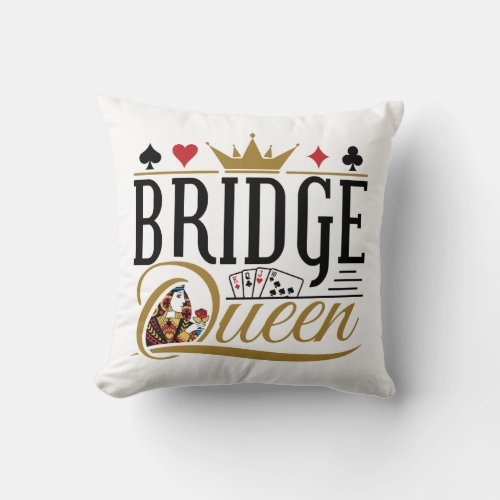 Bridge Queen Throw Pillow