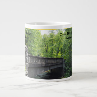 BRIDGE SCENERY WITH TEXT GIANT COFFEE MUG