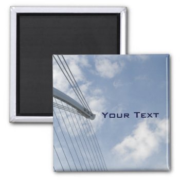 Bridge Spine And Cables Construction Art Magnet by DigitalDreambuilder at Zazzle